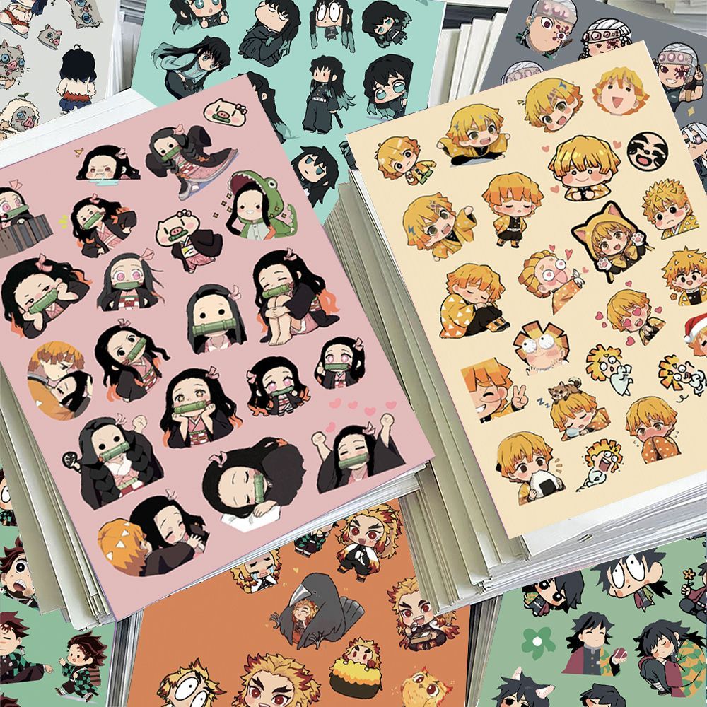 Sticker Sheet Set - 24 autocollants protecteurs d'écran Chibi Demon