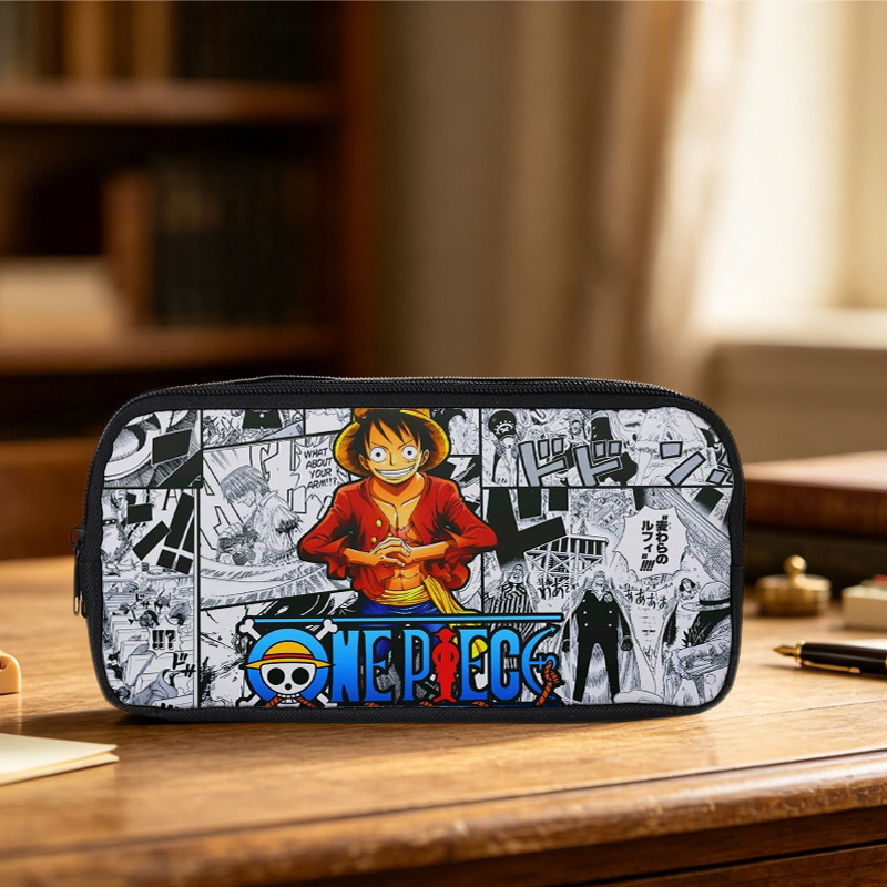 Manga Storage Box - Trousse à crayons d'étudiant Anime Luffy