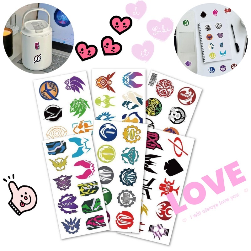 Sticker Sheet Set - 60 feuilles d'autocollants créatifs avec logo