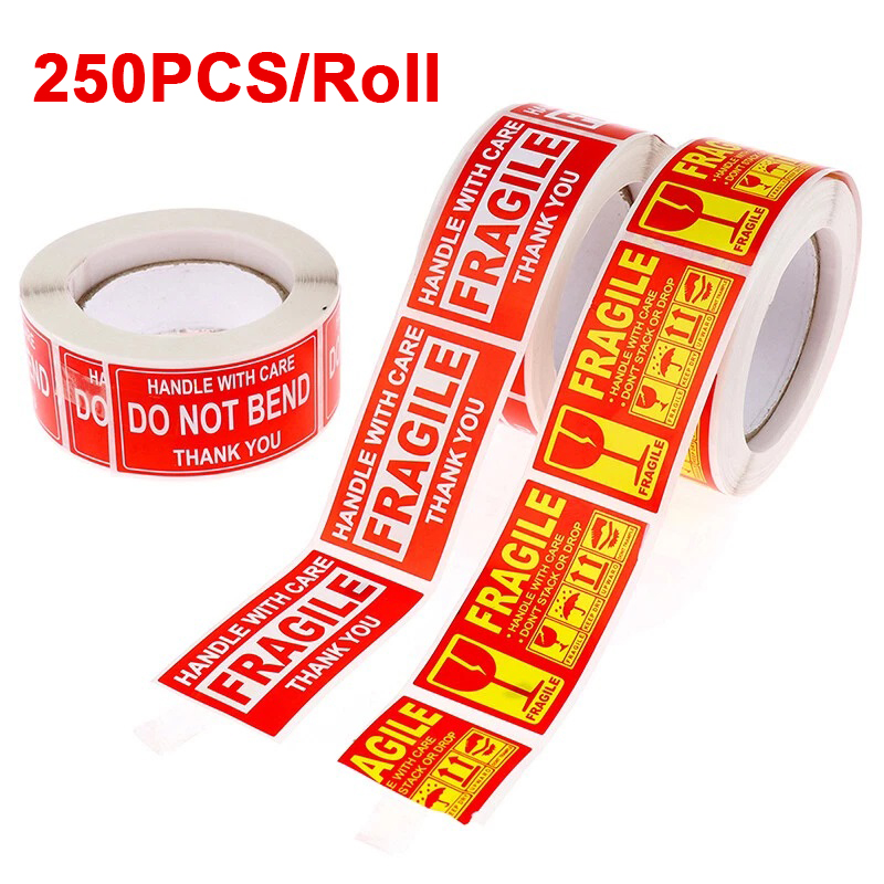 Sticker Sheet Set - 250 pièces autocollants fragiles manipuler avec